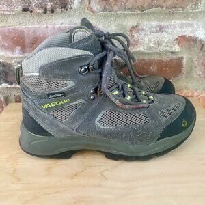 Vasque Kids Breeze Hiking Trail Boots, Leather/Suede/Mesh Upper, Gray, Size 5M.